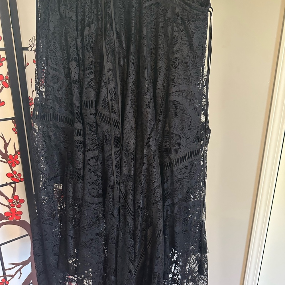 RARE Spell & the Gypsy Black “Rhiannon” Lace Maxi Skirt